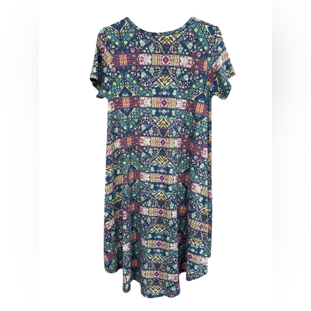 LuLaRoe Multicolor Geometric Midi Dress